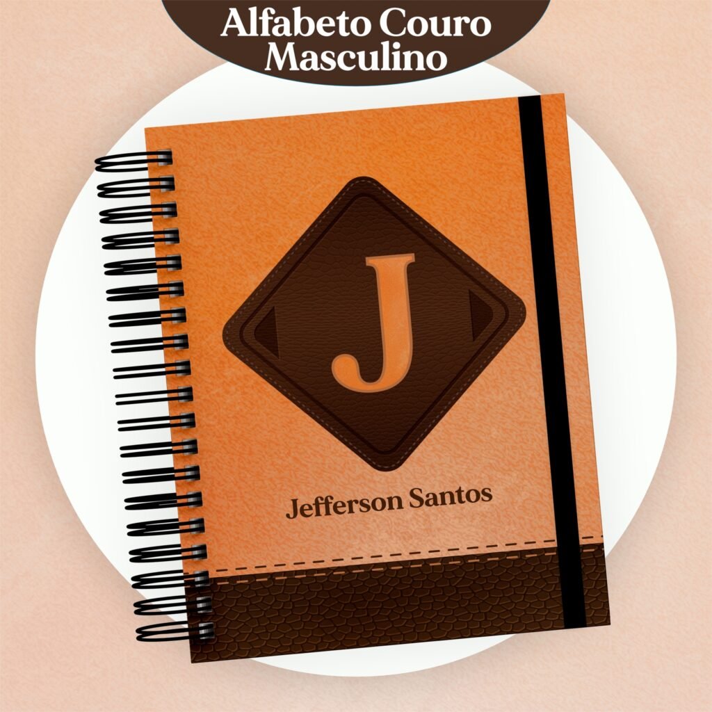 Combo Alfabeto Couro Masculino - Encadernação (Pamella) - Imagem 8