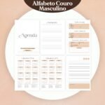 Combo Alfabeto Couro Masculino - Encadernação (Pamella) - Imagem 4