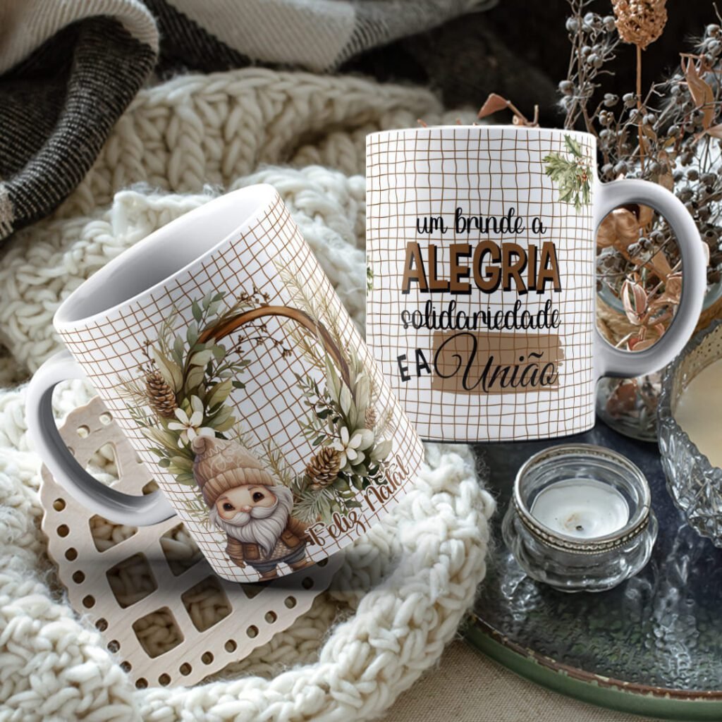 Kit 1 - Canecas de Natal 2023 (Personalize) - Imagem 1