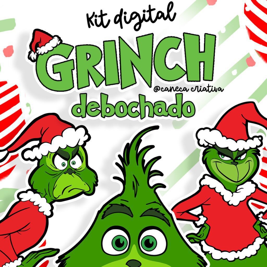Kit Digital | Canecas – 🎄 Grinch Debochado 🎄 - Imagem 1