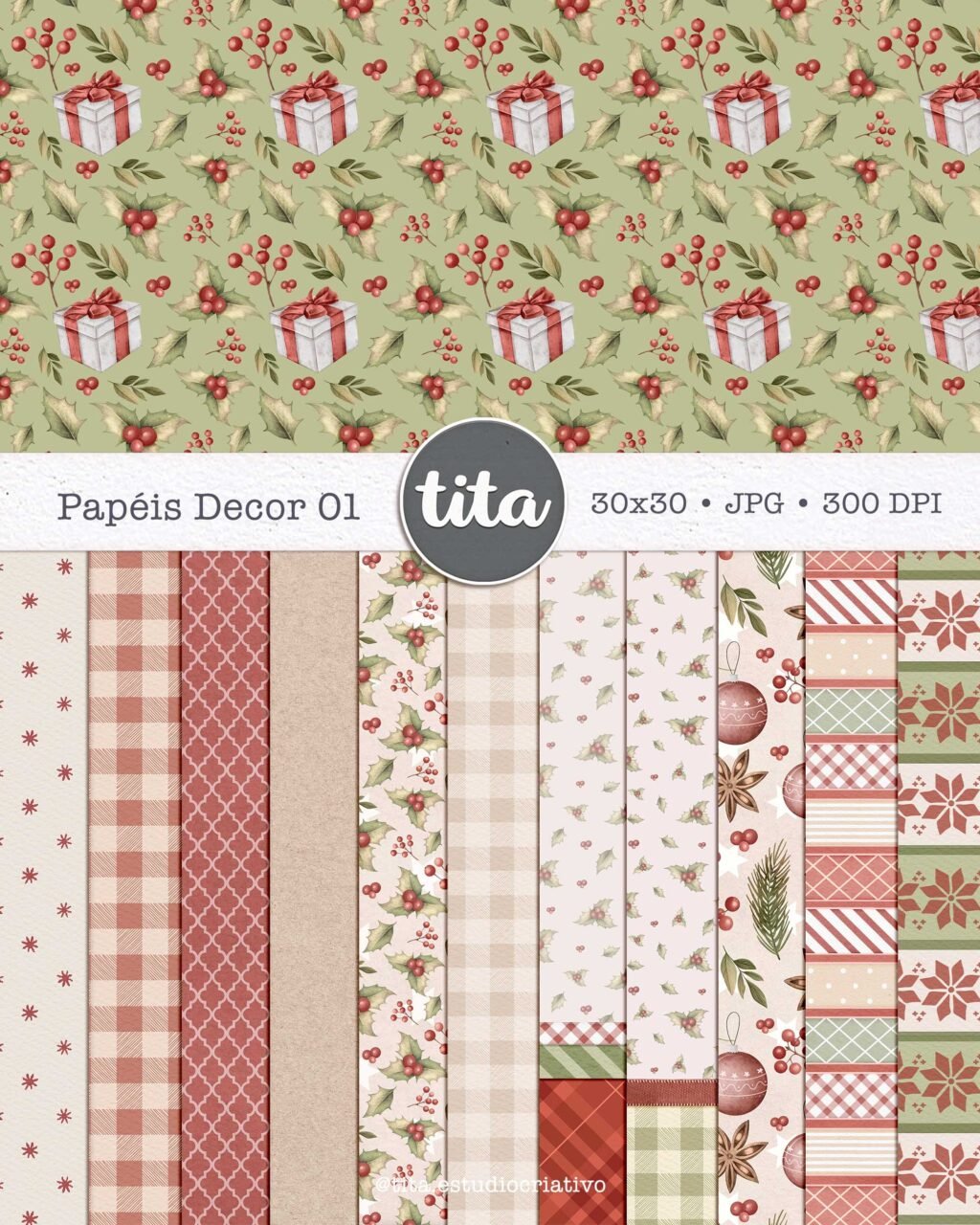 Então é Natal - Combo de Papéis (Tita) - Imagem 2