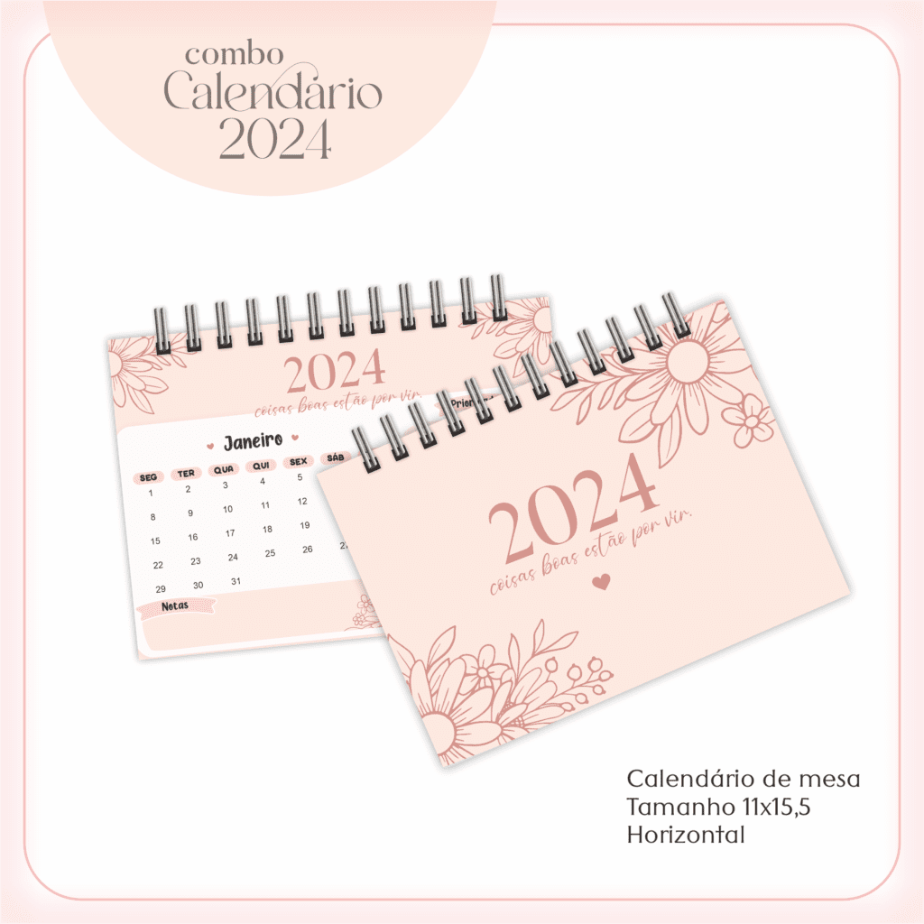 Calendários Neutro 2024 - Mesa | Bloco (Lina Criativa) - Imagem 6