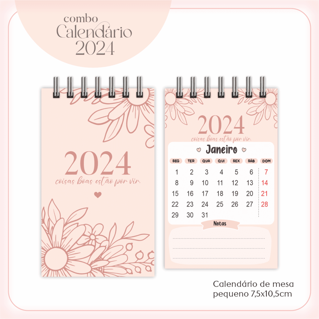 Calendários Neutro 2024 - Mesa | Bloco (Lina Criativa) - Imagem 8