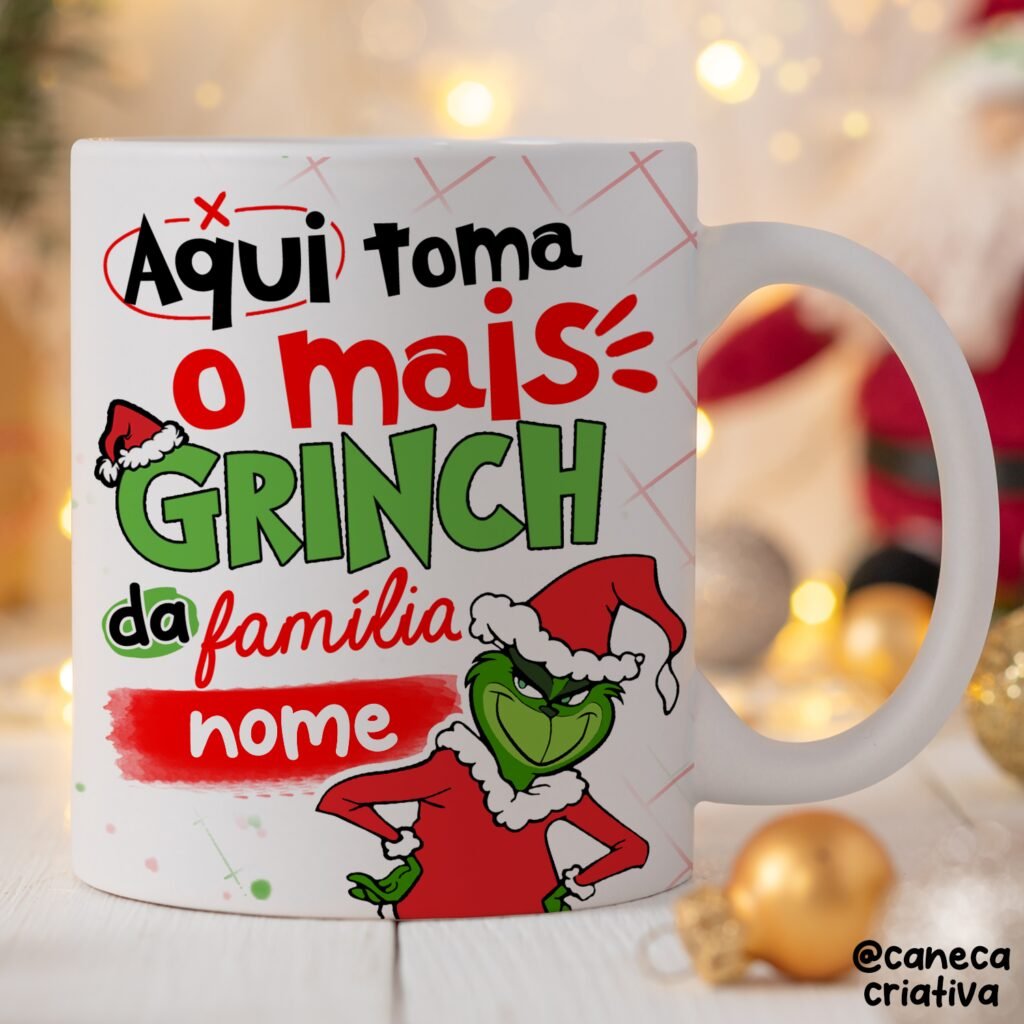 Kit Digital | Canecas – 🎄 Grinch Debochado 🎄 - Imagem 2