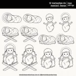Kit Digital Natal de Jesus – Para colorir – Cliparts em aquarela - Imagem 7