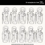 Kit Digital Natal de Jesus – Para colorir – Cliparts em aquarela - Nick  Design