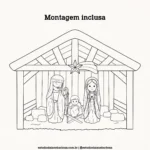 Kit Digital Natal de Jesus – Para colorir – Cliparts em aquarela - Imagem 2