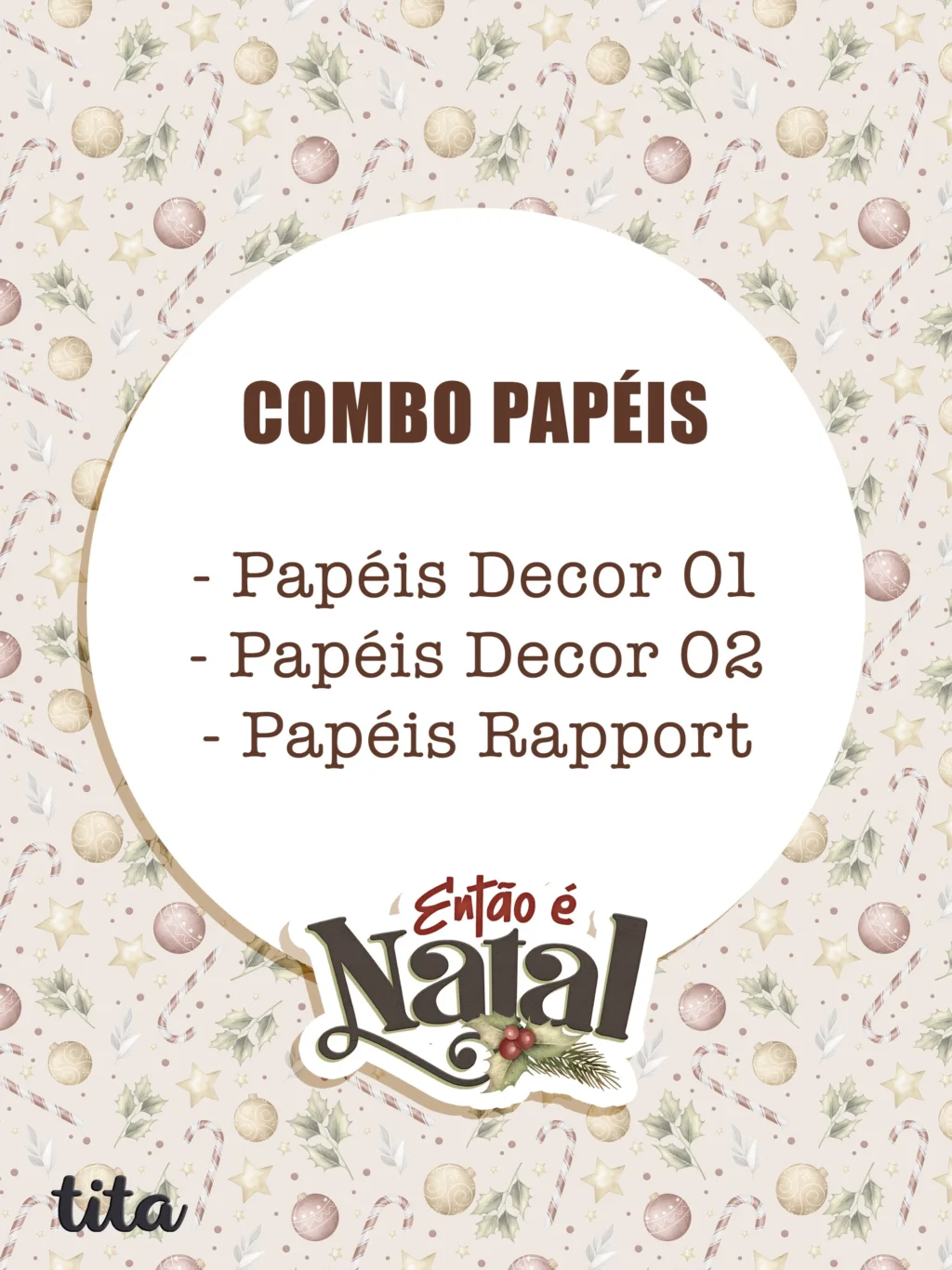 Então é Natal - Combo de Papéis (Tita) - Imagem 1
