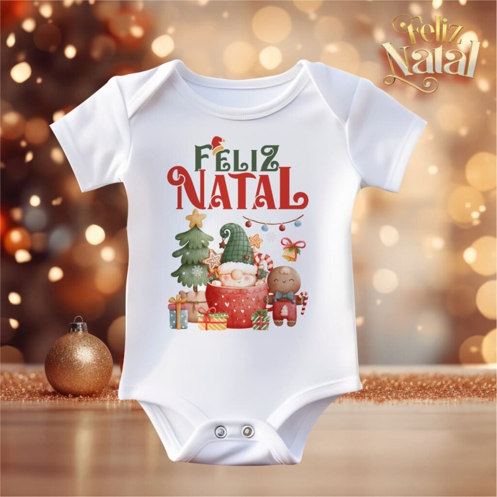 Pacote de Artes Body Infantil Personalizados - Natal V23 (Vintage) - Imagem 7