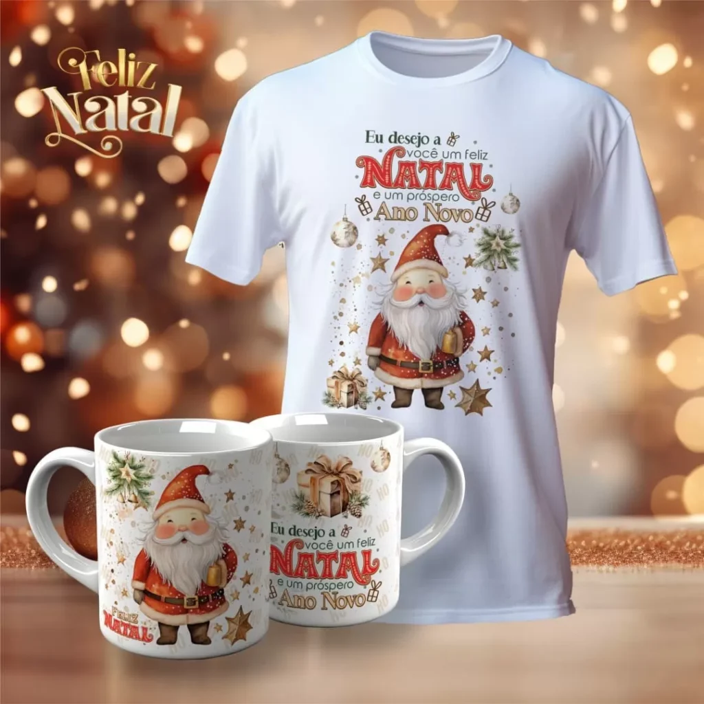 Pacotes de Artes Canecas | Camisetas Personalizadas - Natal V23 (Vintage) - Imagem 12