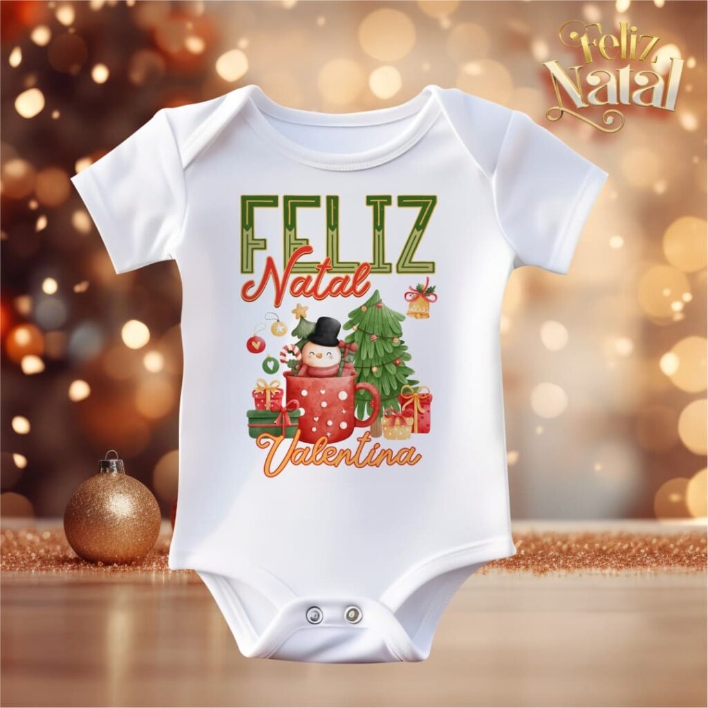 Pacote de Artes Body Infantil Personalizados - Natal V23 (Vintage) - Imagem 10
