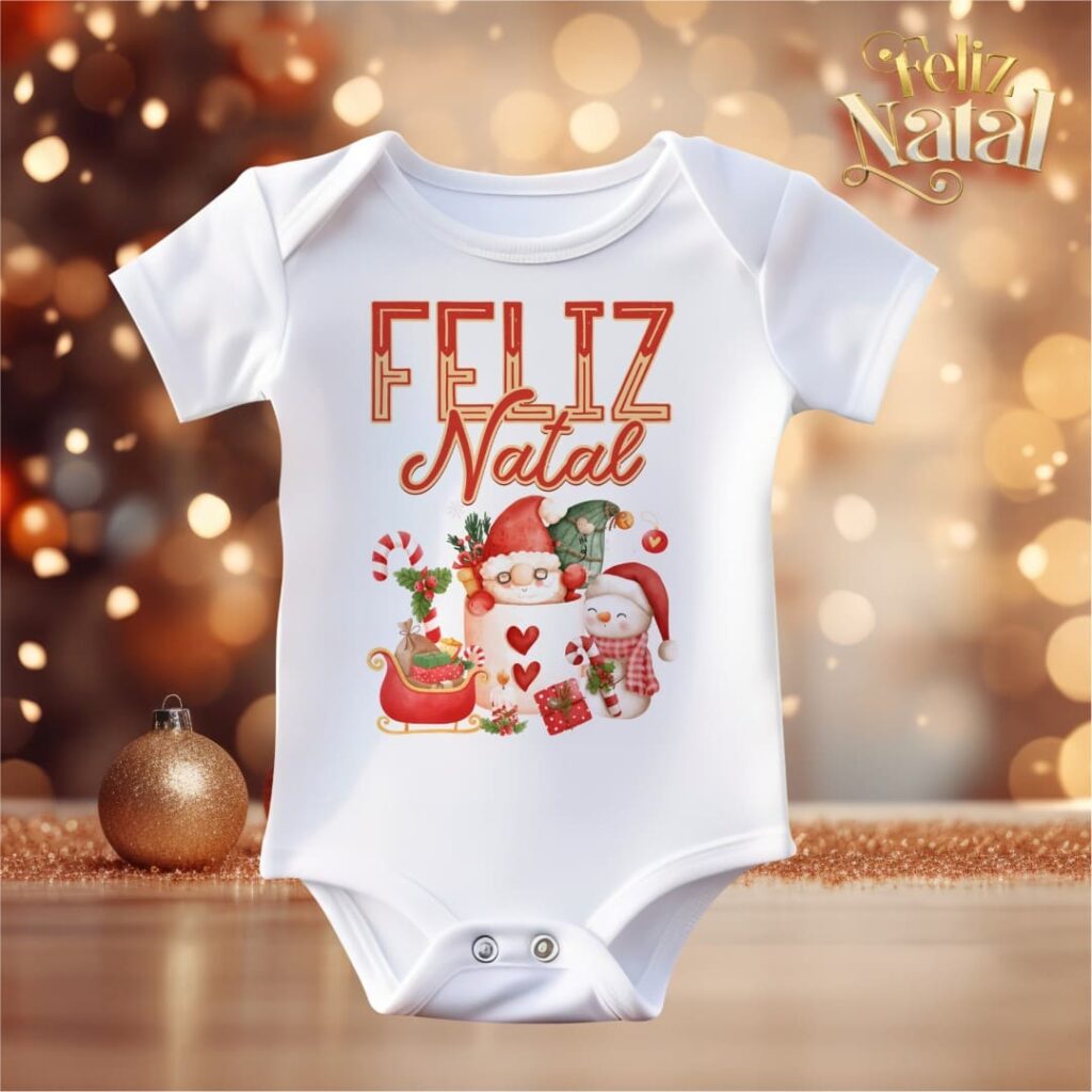 Pacote de Artes Body Infantil Personalizados - Natal V23 (Vintage) - Imagem 11