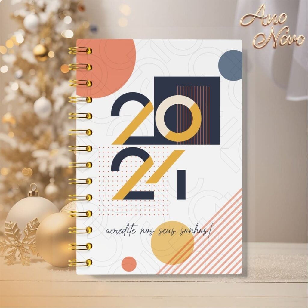 Pacote de Capas Agendas Personalizadas - Ano Novo 2024 V23 (Vintage) - Imagem 6