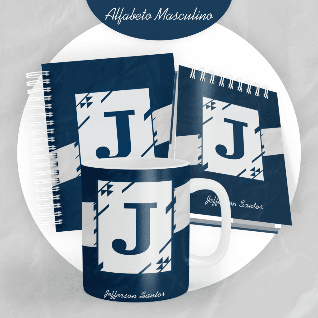 Coleção Alfabeto Masculino - 5 Modelos (Pamella) - Imagem 7