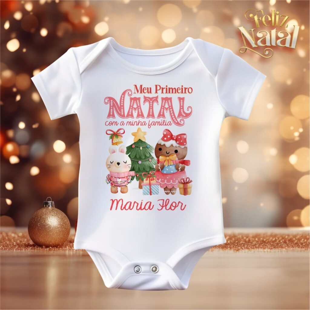Pacote de Artes Body Infantil Personalizados - Natal V23 (Vintage) - Imagem 13