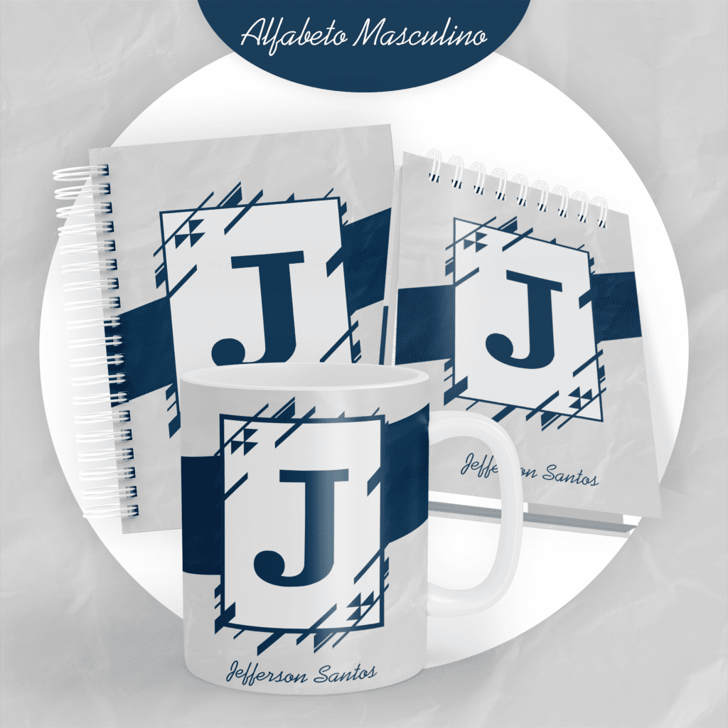 Coleção Alfabeto Masculino - 5 Modelos (Pamella) - Imagem 4