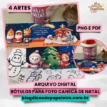 Rótulos para Foto Caneca 350ML de Natal - PNG e PDF (Dicas de Papeleira)