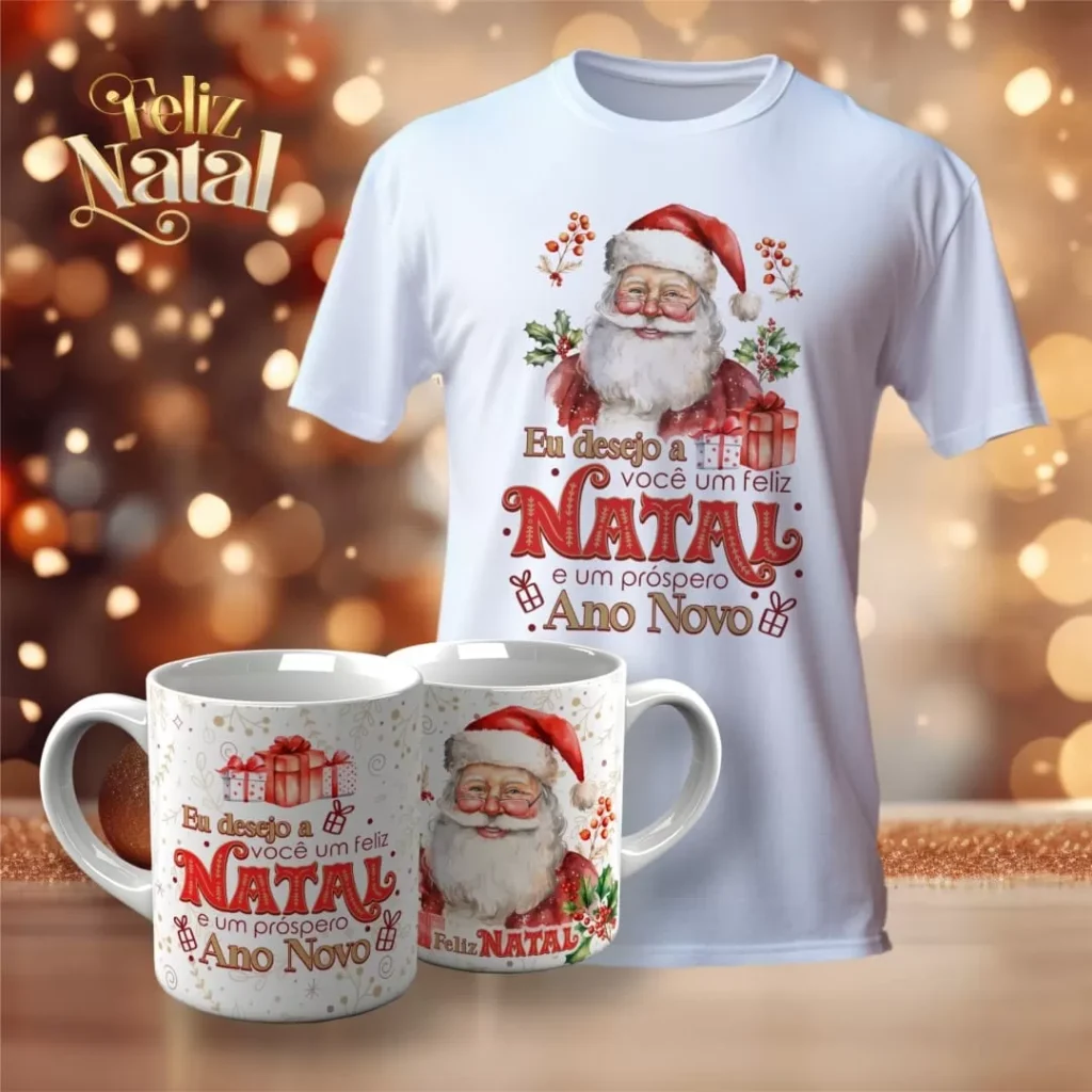 Caneca Ho Ho Ho Feliz Natal - Mai Personalizados