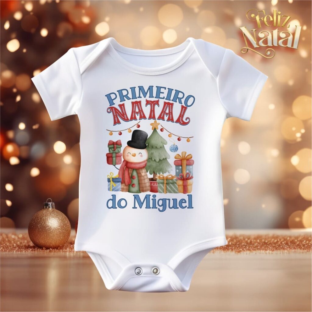 Pacote de Artes Body Infantil Personalizados - Natal V23 (Vintage) - Imagem 14