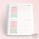 Miolo Agenda Permanente - 2DPP SEM hora - A5 - wire-o/espiral (Telma Contel) - Imagem 3