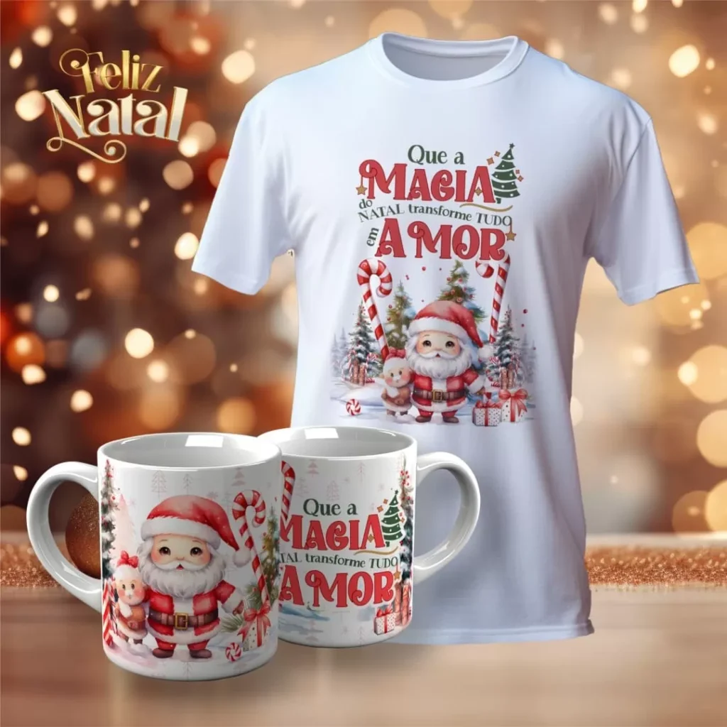 Pacotes de Artes Canecas | Camisetas Personalizadas - Natal V23 (Vintage) - Imagem 8