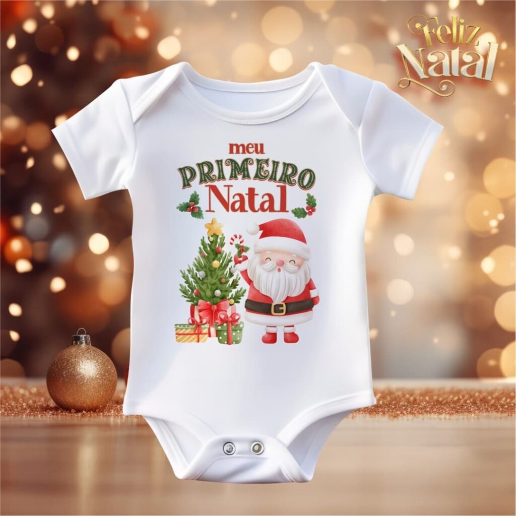 Pacote de Artes Body Infantil Personalizados - Natal V23 (Vintage) - Imagem 5