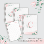 Combo de Capas Florais Alfabeto Fundo Claro (Marta Iuki)