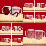 Pacote de Artes Canecas Personalizadas Dezembro Vermelho - Kit 1 | 2023 (Vintage)