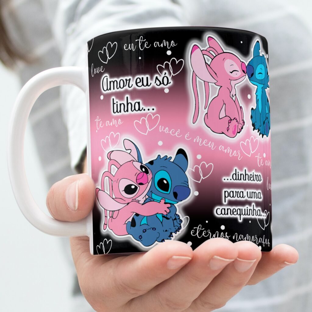 Kit Artes Canecas - Stitch in Love - Imagem 6