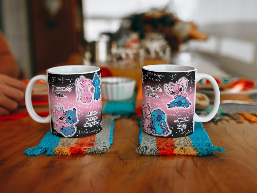 Kit Artes Canecas - Stitch in Love - Imagem 14