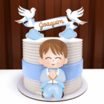 4 Topos de Bolo - Batismo - Arquivo Silhouette Studio - Imagem 2