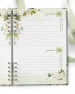 Agenda 2DPP PERMANENTE - Floral Rosas Brancas (Bicho Papel)