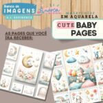 Kit Digital - ClipArts Cute Baby Pages (Pandoca) - Imagem 5