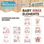 Kit Digital - ClipArt Baby Girl Elements I.A(Pandoca) - Imagem 10