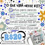 Kit Artes Canecas - Motivação Vol. 1 (Abacaxi Sublimático) - Imagem 2