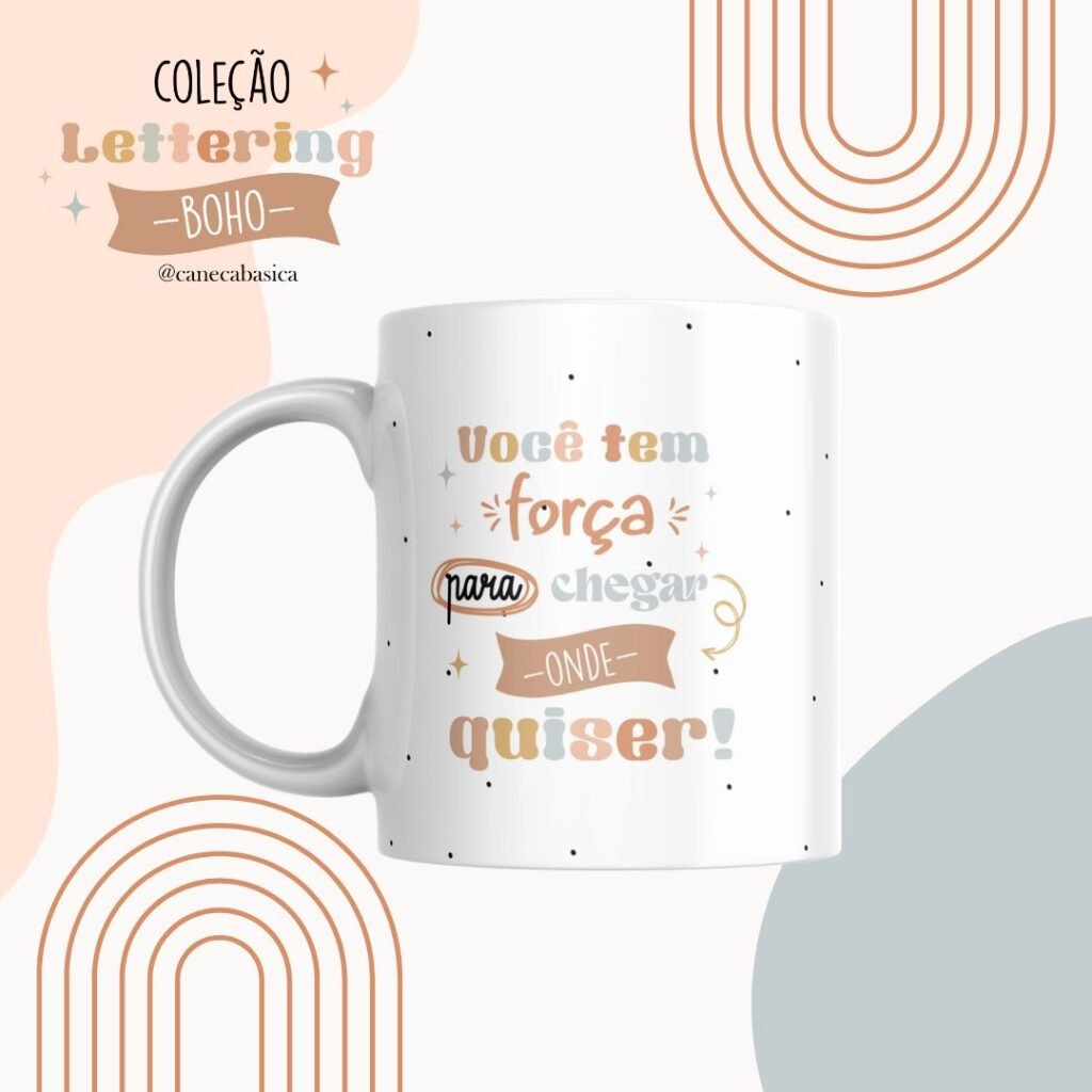 Lettering Boho - Artes Canecas + Frases Soltas (Caneca Criativa) - Imagem 3