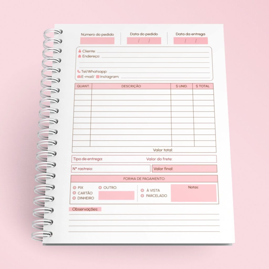 Kit Digital - Caderno de Pedidos - A5 wire-o/espiral - (Telma Contel) - Imagem 23