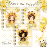 Kit Be Happy - Blocos | Capas | Canecas Rosqueaveis (Clube da Crys)