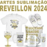 Vetores Pacote 100 Artes Editáveis Ano Novo 2024 Reveillon