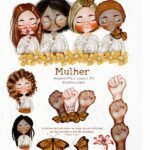 Kit Ilustrações Digital Mulher (Carinas Paper)