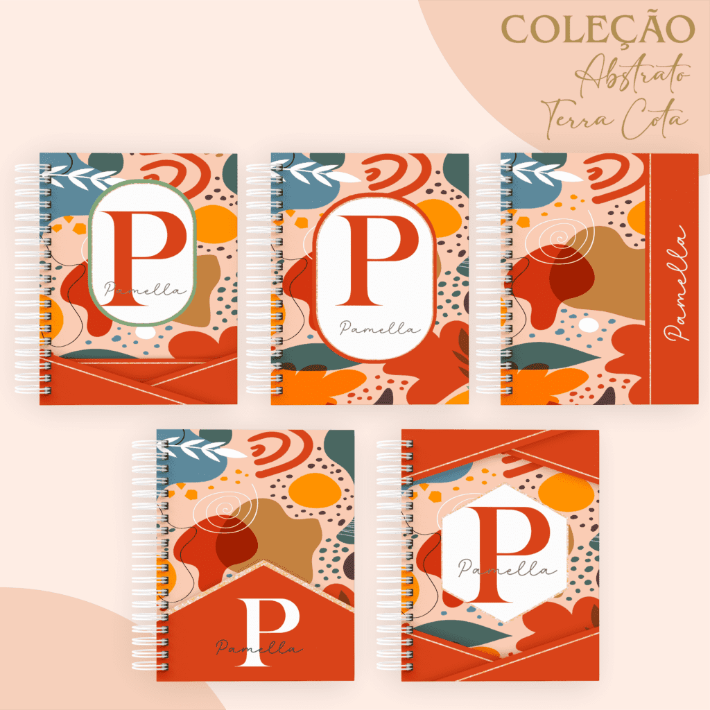 COMBO Abstrato Terra Cota 2024 - 5 Modelos (Pamella) - Imagem 1