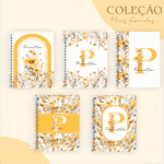 COMBO Alfabeto Flores Amarelas 2024 - 5 Modelos (Pamella)