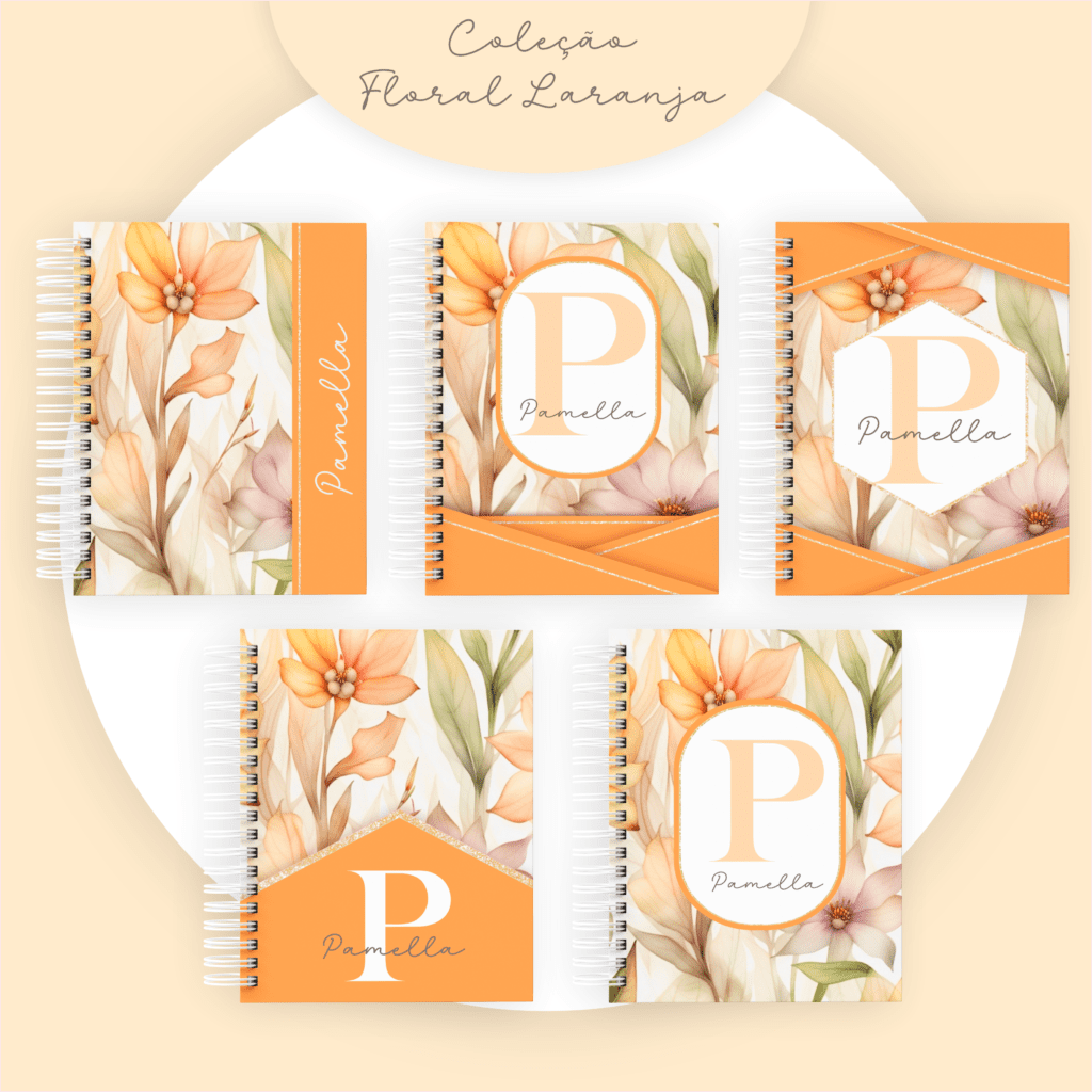 COMBO Floral Laranja 2024 – 5 Modelos (Pamella) - Imagem 1