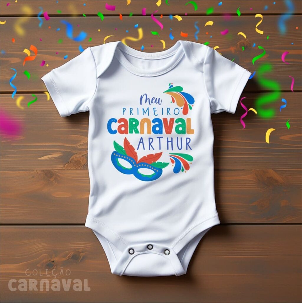 KIT 1 - Estampas Body Infantil - Carnaval 2024 (Vintage) - Imagem 1