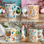 Coleção Mockups Caneca - Edição Páscoa em PSD - Imagem 2