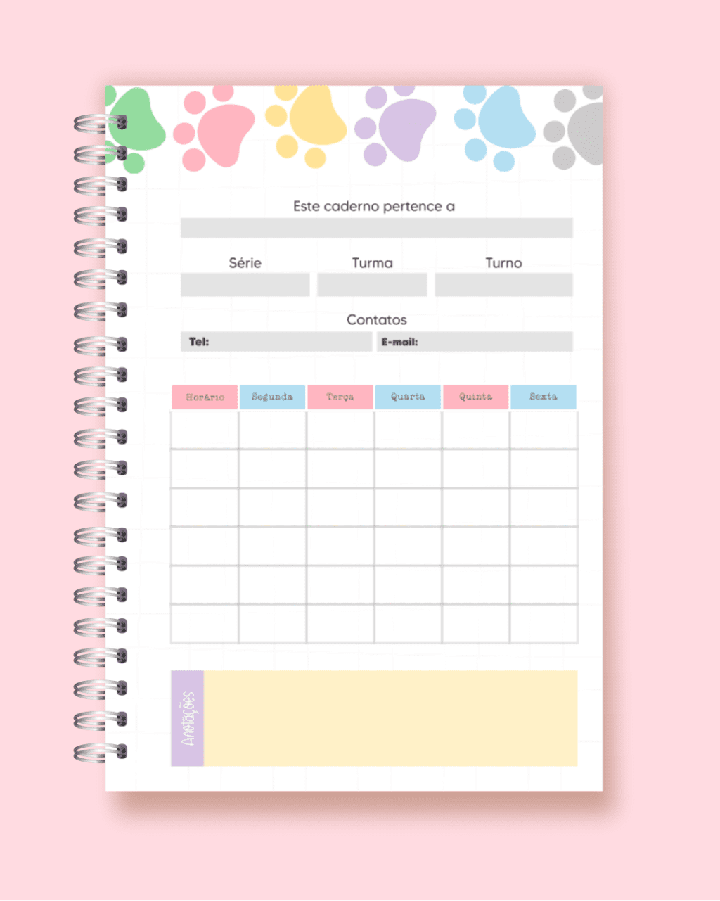 Combo 15 capas - Cadernos A5 Sweet Pupies - Imagem 5