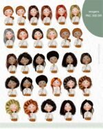 Kit Ilustrações Digital Mulher (Carinas Paper) - Imagem 3