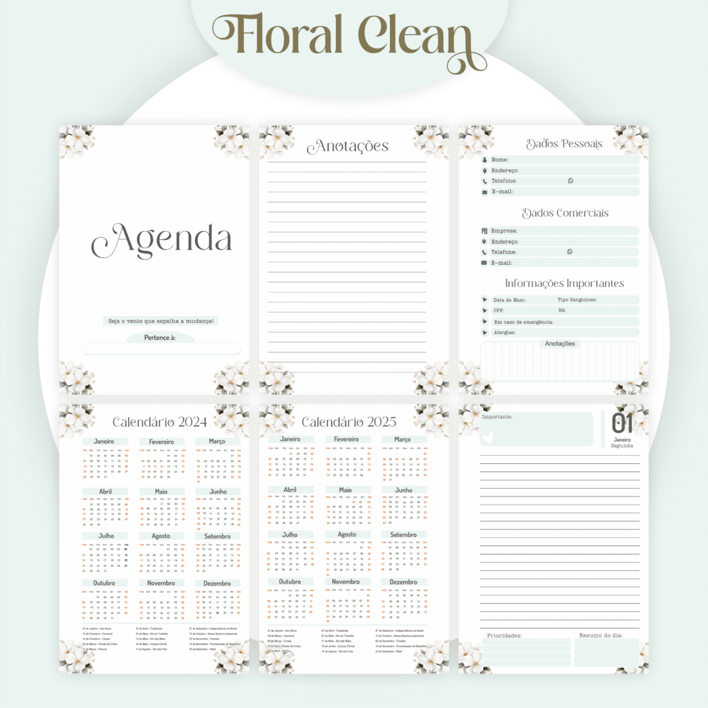 COMBO Floral Clean 2024 - 5 Modelos (Pamella) - Imagem 7