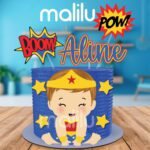 Topo de Bolo - Mulher Maravilha Baby - Arquivo Silhouette