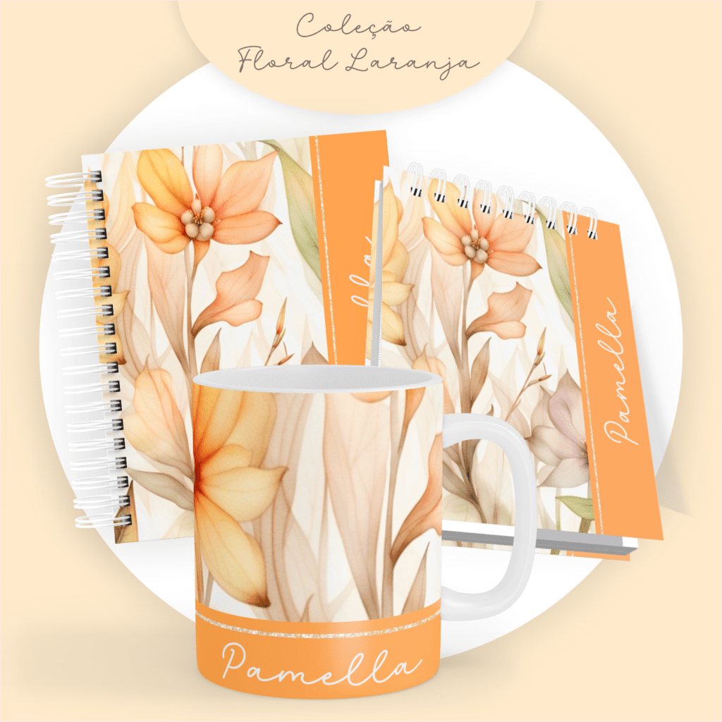 COMBO Floral Laranja 2024 – 5 Modelos (Pamella) - Imagem 2